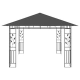 NNEVL Gazebo with Mosquito Net 4x3x2.73 m Anthracite 180 g/m²