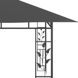 NNEVL Gazebo with Mosquito Net 4x3x2.73 m Anthracite 180 g/m²