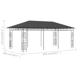 NNEVL Gazebo with Mosquito Net 6x3x2.73 m Anthracite
