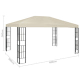 NNEVL Gazebo 3x4 m Cream