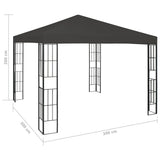 NNEVL Gazebo 3x3 m Anthracite