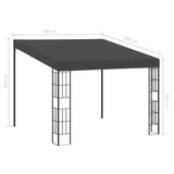 NNEVL Wall-mounted Gazebo 3x3 m Anthracite Fabric
