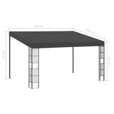 NNEVL Wall-mounted Gazebo 3x4 m Anthracite Fabric