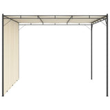 NNEVL Garden Gazebo with Side Curtain 3x3x2.25m Cream