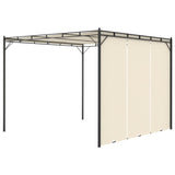 NNEVL Garden Gazebo with Side Curtain 3x3x2.25m Cream