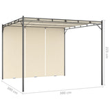 NNEVL Garden Gazebo with Side Curtain 3x3x2.25m Cream