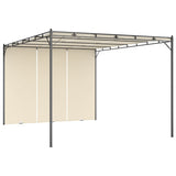 NNEVL Garden Gazebo with Side Curtain 4x3x2.25 m Cream