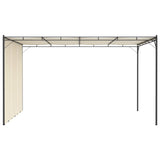 NNEVL Garden Gazebo with Side Curtain 4x3x2.25 m Cream