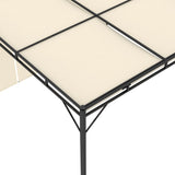 NNEVL Garden Gazebo with Side Curtain 4x3x2.25 m Cream