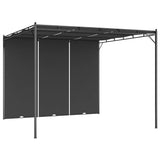 NNEVL Garden Gazebo with Side Curtain 3x3x2.25 m Anthracite