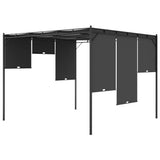 NNEVL Garden Gazebo with Side Curtain 3x3x2.25 m Anthracite