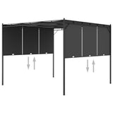 NNEVL Garden Gazebo with Side Curtain 3x3x2.25 m Anthracite