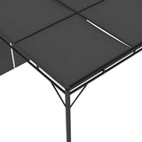 NNEVL Garden Gazebo with Side Curtain 3x3x2.25 m Anthracite