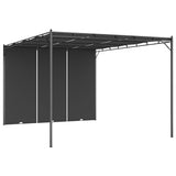 NNEVL Garden Gazebo with Side Curtain 4x3x2.25 m Anthracite