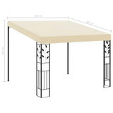 NNEVL Wall-mounted Gazebo 3x3x2.5 m Cream