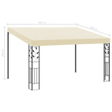 NNEVL Wall-mounted Gazebo 4x3x2.5 m Cream