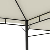NNEVL Gazebo with Double Extended Roofs 3x3x2.75 m Cream 180 g/m²