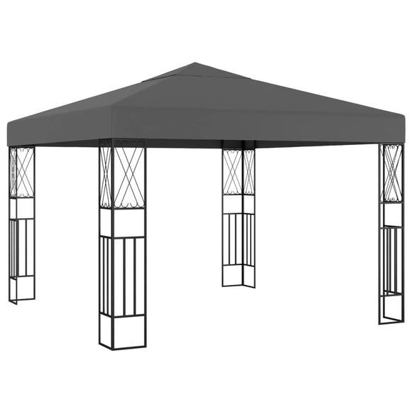 NNEVL Gazebo 3x3 m Anthracite Fabric