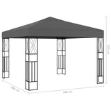 NNEVL Gazebo 3x3 m Anthracite Fabric