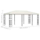 NNEVL Gazebo 3x6 m Cream Fabric