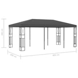 NNEVL Gazebo 3x6 m Anthracite Fabric