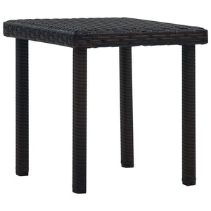 NNEVL Garden Tea Table Brown 40x40x40 cm Poly Rattan