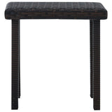 NNEVL Garden Tea Table Brown 40x40x40 cm Poly Rattan