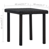 NNEVL Garden Tea Table Brown 40x40x40 cm Poly Rattan
