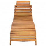 NNEVL Sun Lounger Solid Acacia Wood Brown