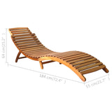 NNEVL Sun Lounger Solid Acacia Wood Brown