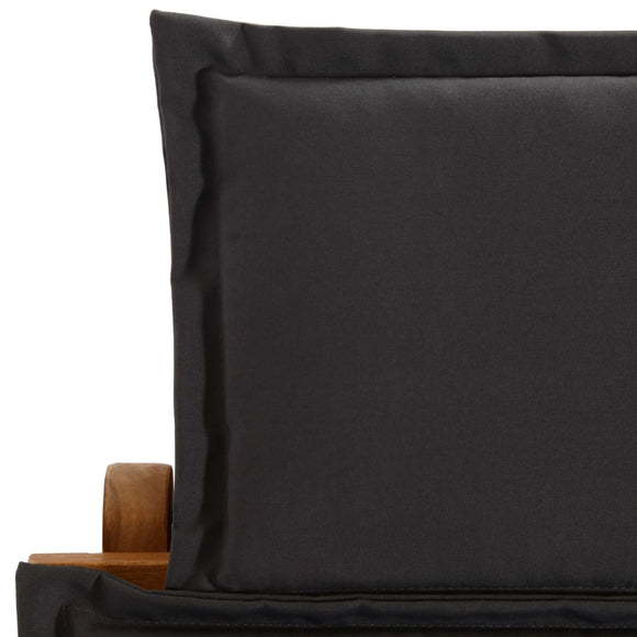NNEVL Sun Lounger with Cushion Solid Acacia Wood Dark Grey