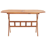 NNEVL Folding Garden Table 135x85x75 cm Solid Acacia Wood