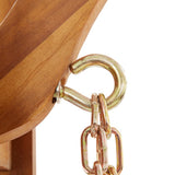 NNEVL Garden Swing Bench with Canopy Solid Acacia Wood