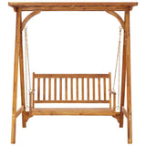 NNEVL Garden Swing Bench with Trellis Solid Acacia Wood