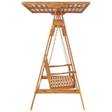 NNEVL Garden Swing Bench with Trellis Solid Acacia Wood