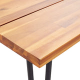NNEVL Garden Table with Hairpin Legs 160x80x75 cm Solid Acacia Wood