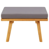 NNEVL Garden Footstool with Cushion 60x60x29 cm Solid Acacia Wood