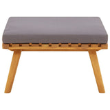 NNEVL Garden Footstool with Cushion 60x60x29 cm Solid Acacia Wood