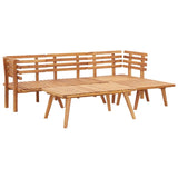 NNEVL 5 Piece Garden Lounge Set Solid Acacia Wood