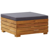 NNEVL 8 Piece Garden Lounge Set with Cushions Acacia Wood Dark Grey