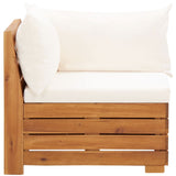 NNEVL Sectional Corner Sofa 1 pc with Cushions Solid Acacia Wood