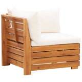 NNEVL Sectional Corner Sofa 1 pc with Cushions Solid Acacia Wood