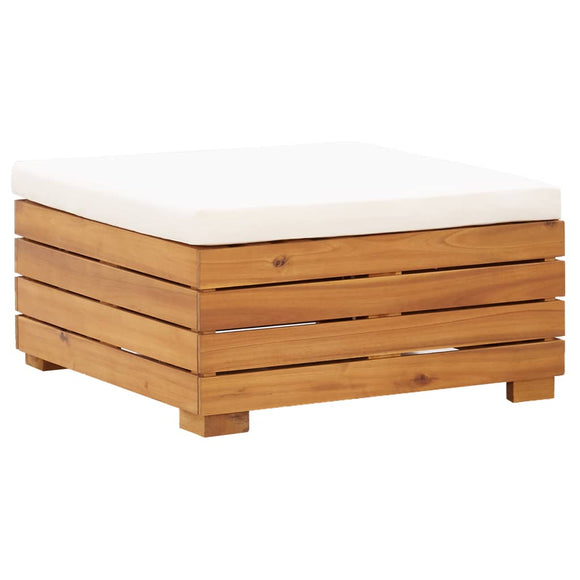 NNEVL Sectional Footrest 1 pc with Cushion Solid Acacia Wood