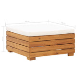 NNEVL Sectional Footrest 1 pc with Cushion Solid Acacia Wood
