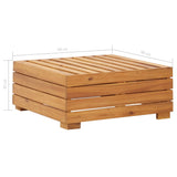 NNEVL Sectional Footrest 1 pc with Cushion Solid Acacia Wood