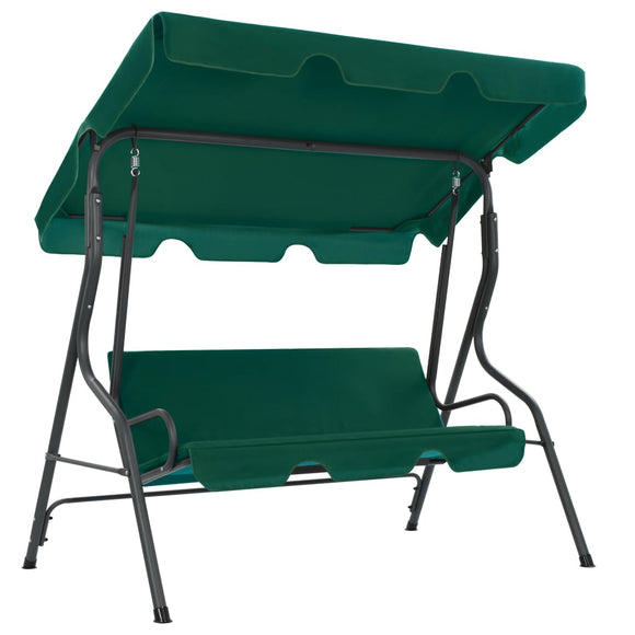 NNEVL Garden Swing Bench Green 170x110x153 cm Fabric