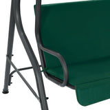 NNEVL Garden Swing Bench Green 170x110x153 cm Fabric