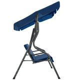 NNEVL Garden Swing Bench Dark Blue 170x110x153 cm Fabric