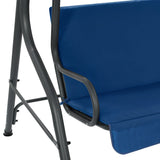 NNEVL Garden Swing Bench Dark Blue 170x110x153 cm Fabric