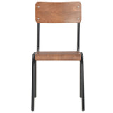 NNEVL Dining Chairs 6 pcs Brown Plywood